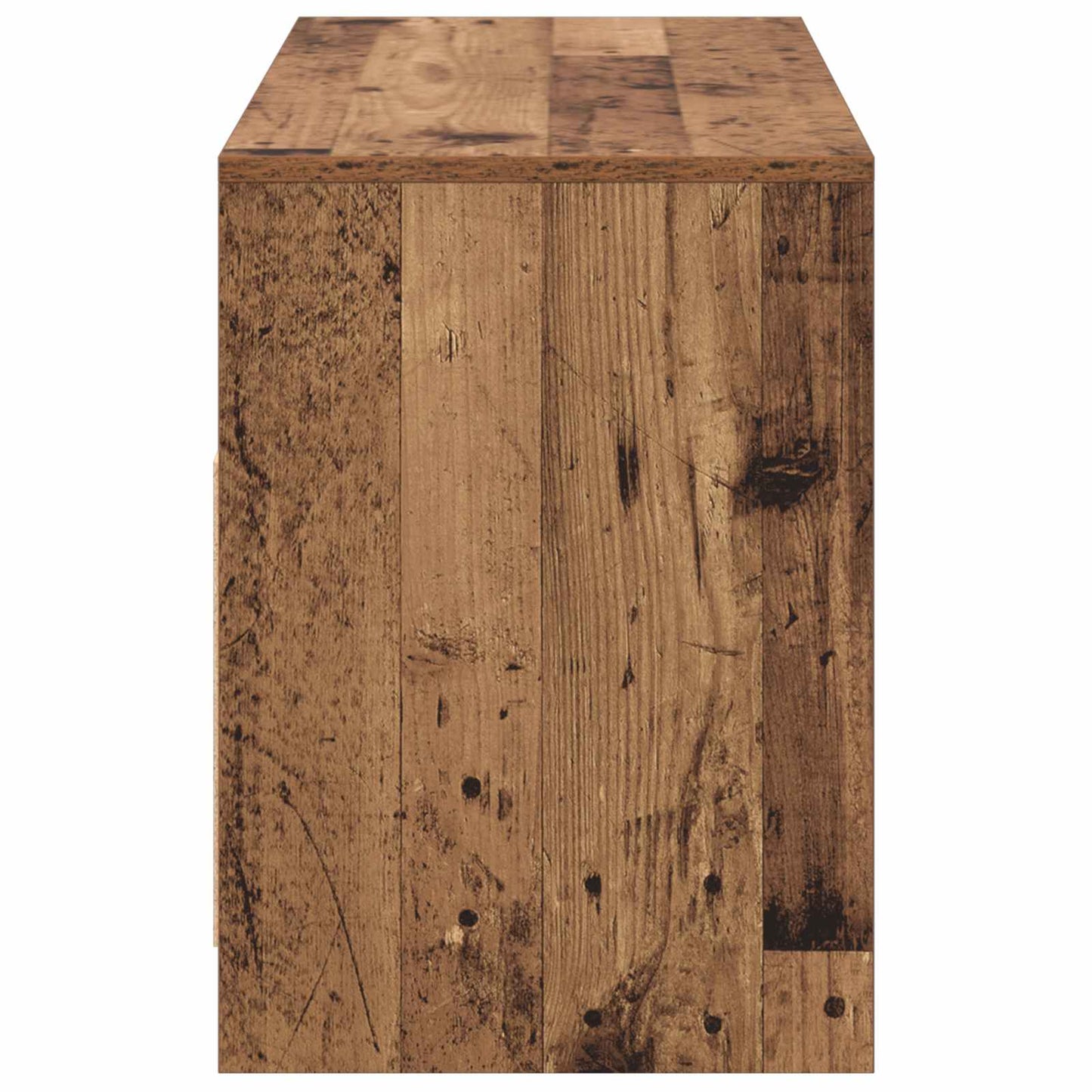 Tv-meubel 102 x 37,5 x 52,5 cm Eikenhout Bewerkt hout