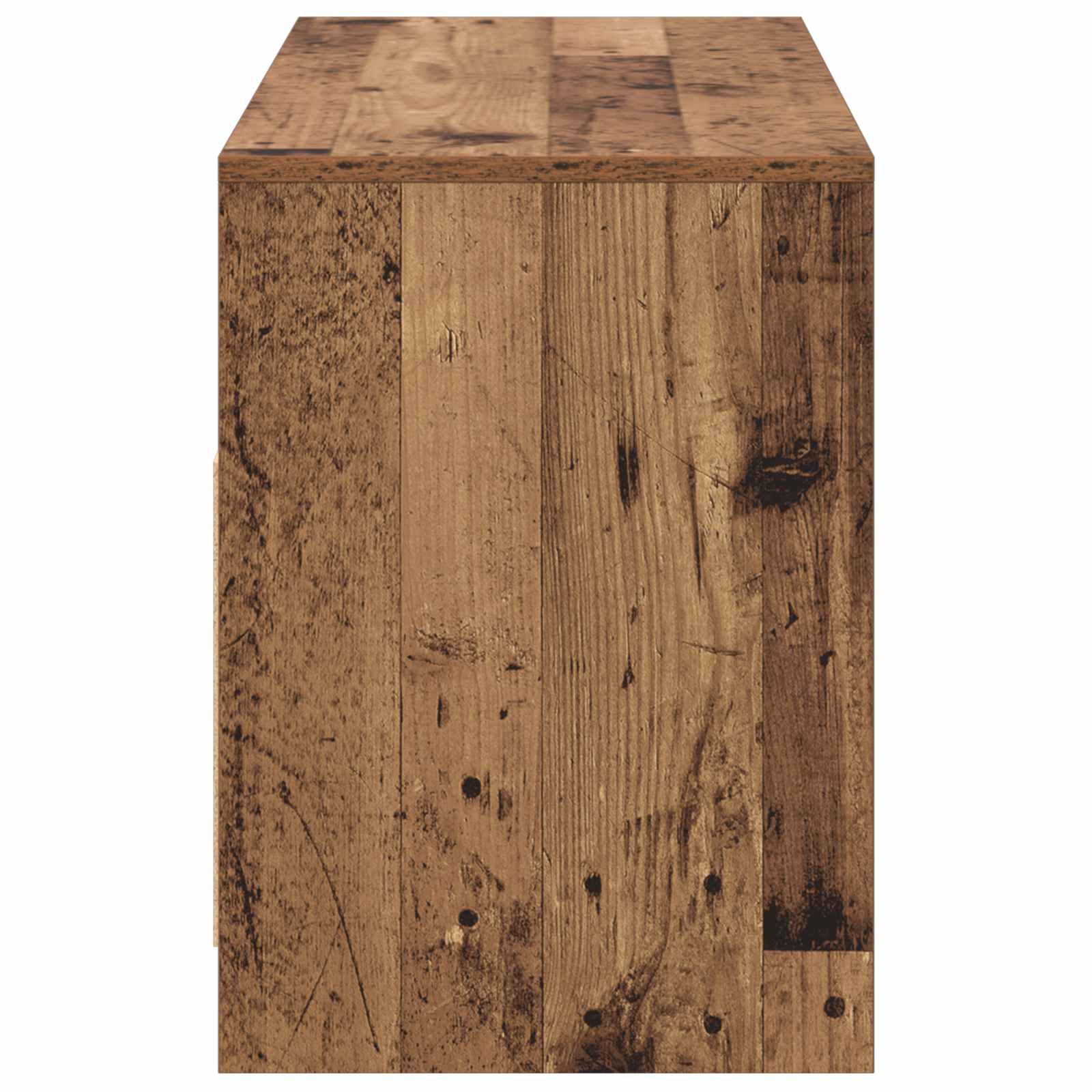 Tv-meubel 102 x 37,5 x 52,5 cm Eikenhout Bewerkt hout