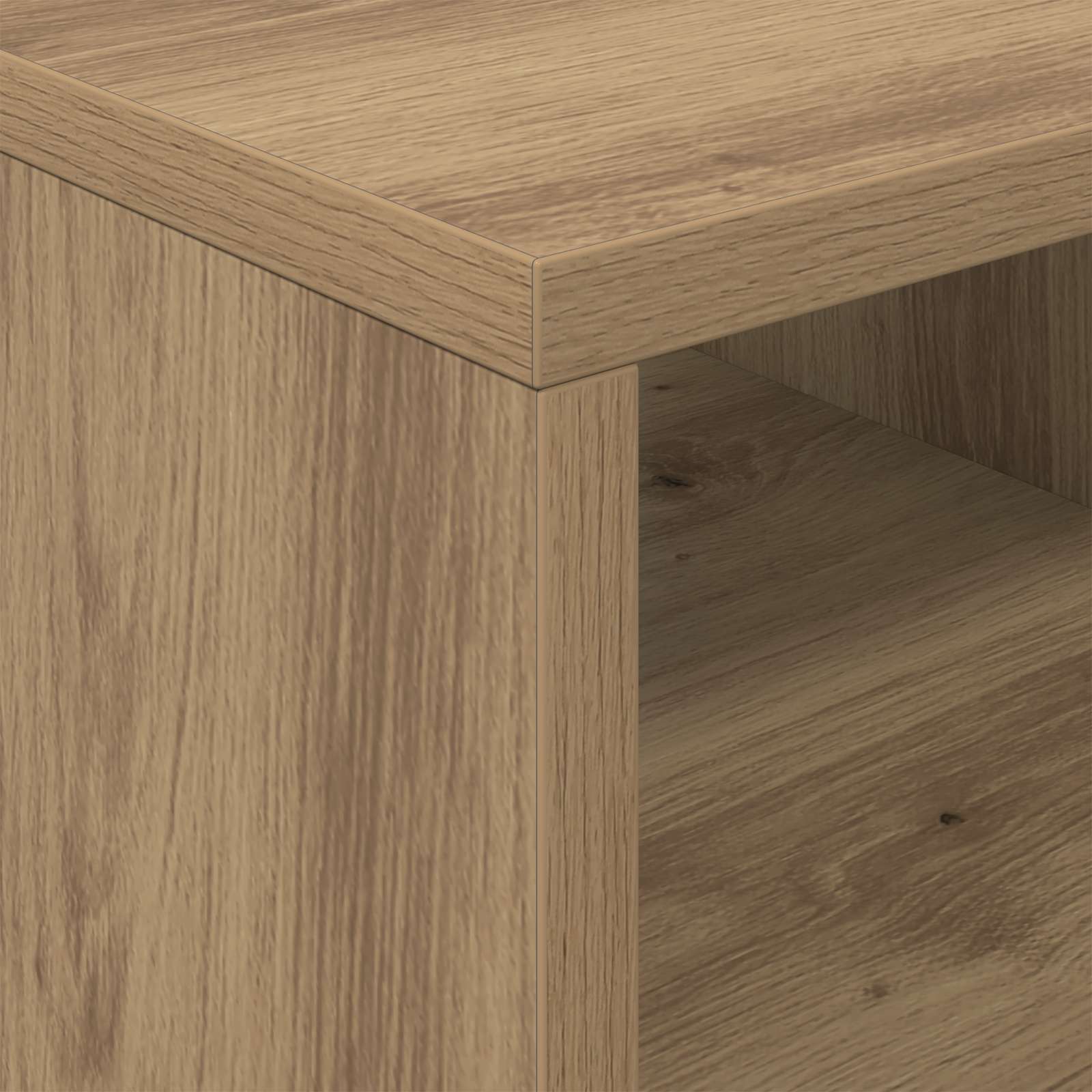 Tv-meubel 102 x 37,5 x 52,5 cm Artisanaal eiken Bewerkt hout