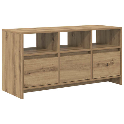 Tv-meubel 102 x 37,5 x 52,5 cm Artisanaal eiken Bewerkt hout