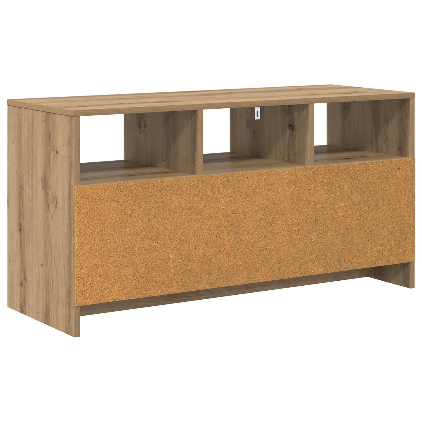 Tv-meubel 102 x 37,5 x 52,5 cm Artisanaal eiken Bewerkt hout