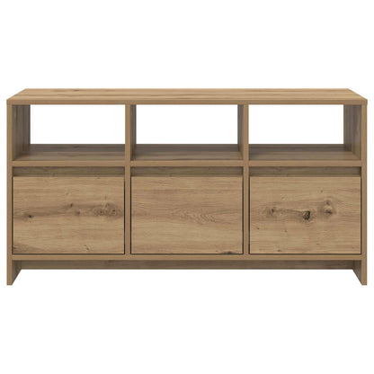 Tv-meubel 102 x 37,5 x 52,5 cm Artisanaal eiken Bewerkt hout