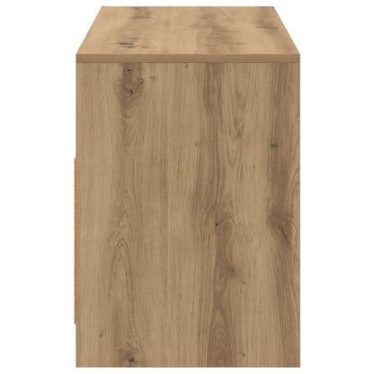 Tv-meubel 102 x 37,5 x 52,5 cm Artisanaal eiken Bewerkt hout