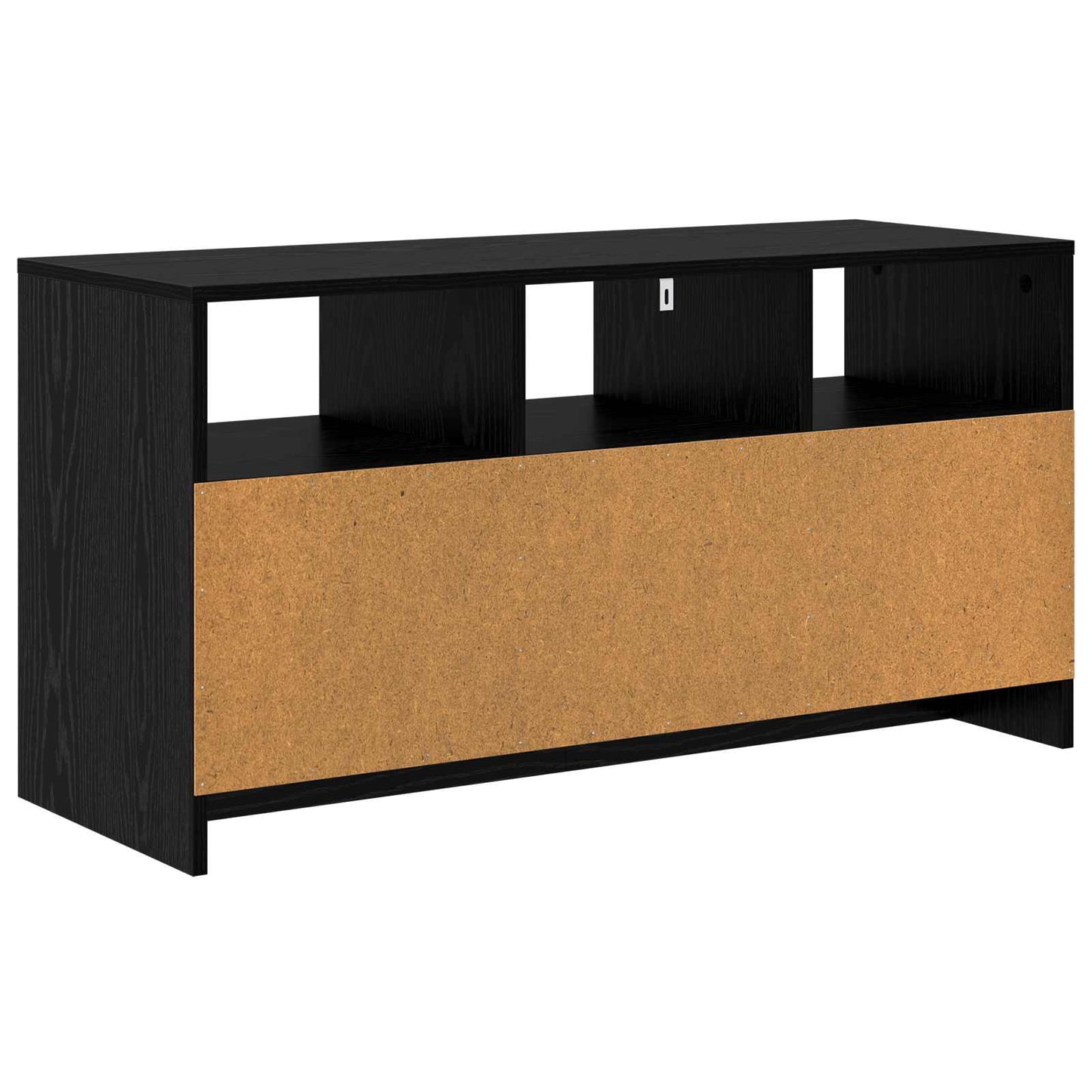 Tv-meubel 102 x 37,5 x 52,5 cm Zwart eiken Bewerkt hout