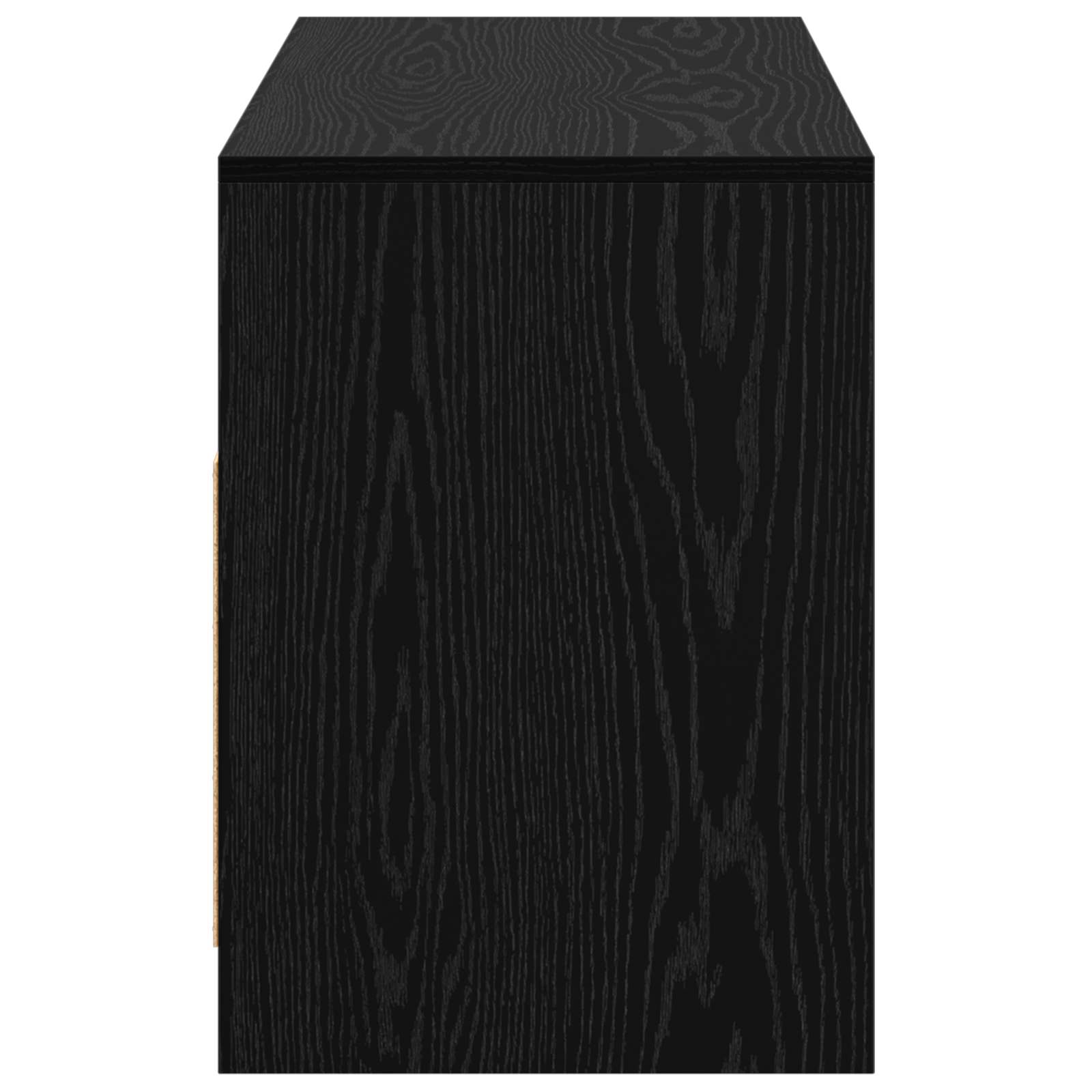 Tv-meubel 102 x 37,5 x 52,5 cm Zwart eiken Bewerkt hout