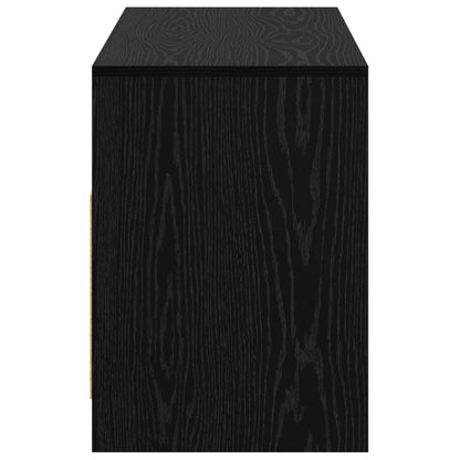 Tv-meubel 102 x 37,5 x 52,5 cm Zwart eiken Bewerkt hout