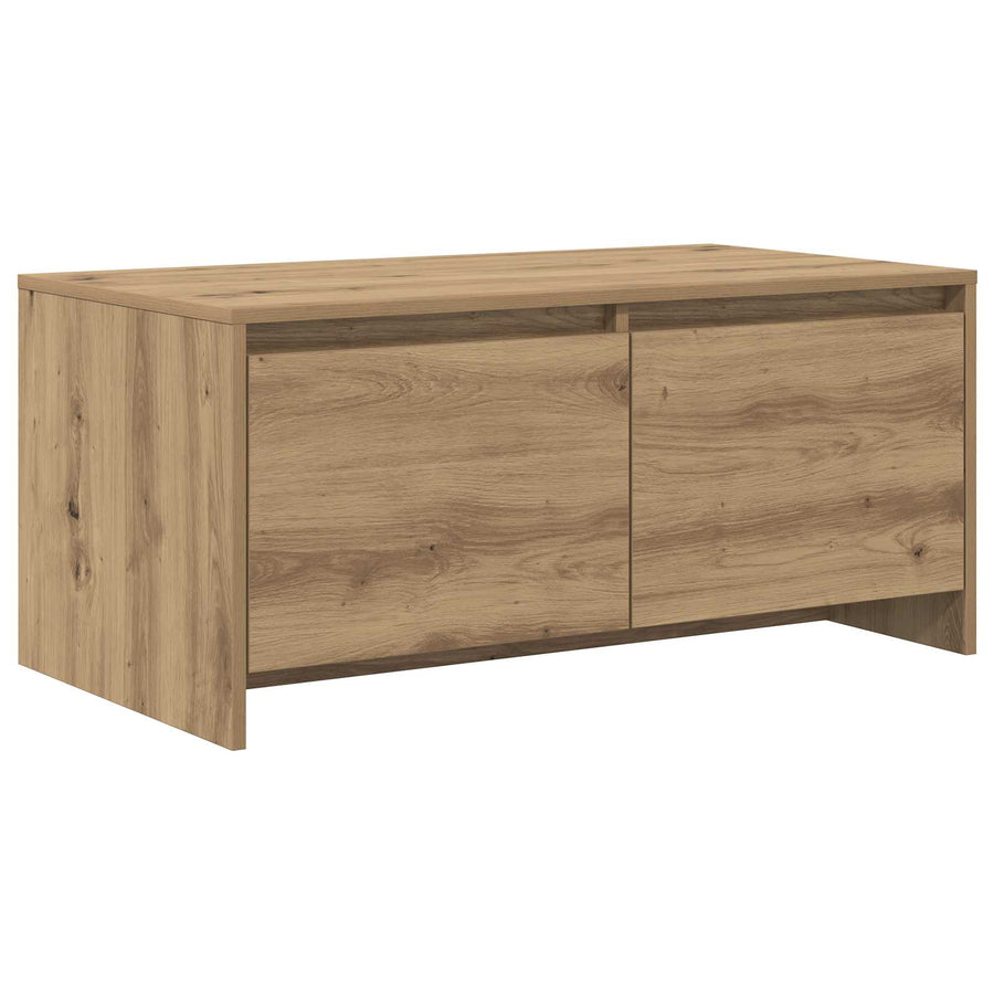 Salontafel Artisanaal eiken 90 x 50 x 41,5 cm Bewerkt hout