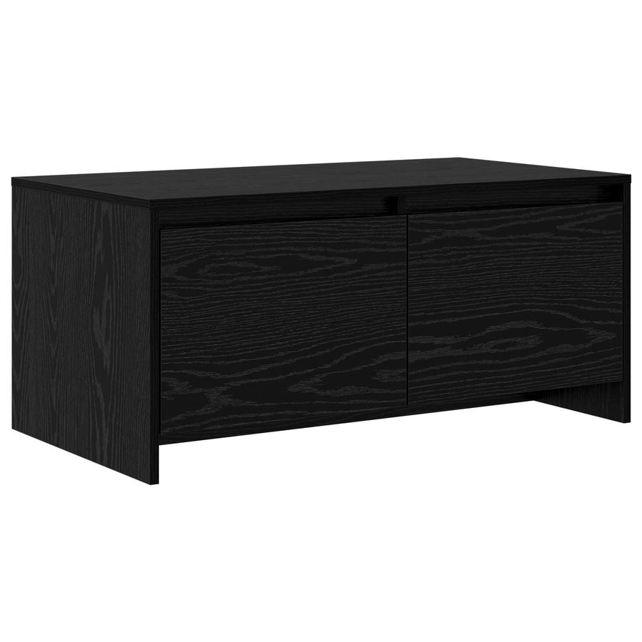 Salontafel Zwart eiken 90 x 50 x 41,5 cm Bewerkt hout