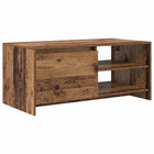 Salontafel bewerkt hout 102x50x45 cm eiken