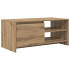 Salontafel bewerkt hout 102x50x45 cm bruin