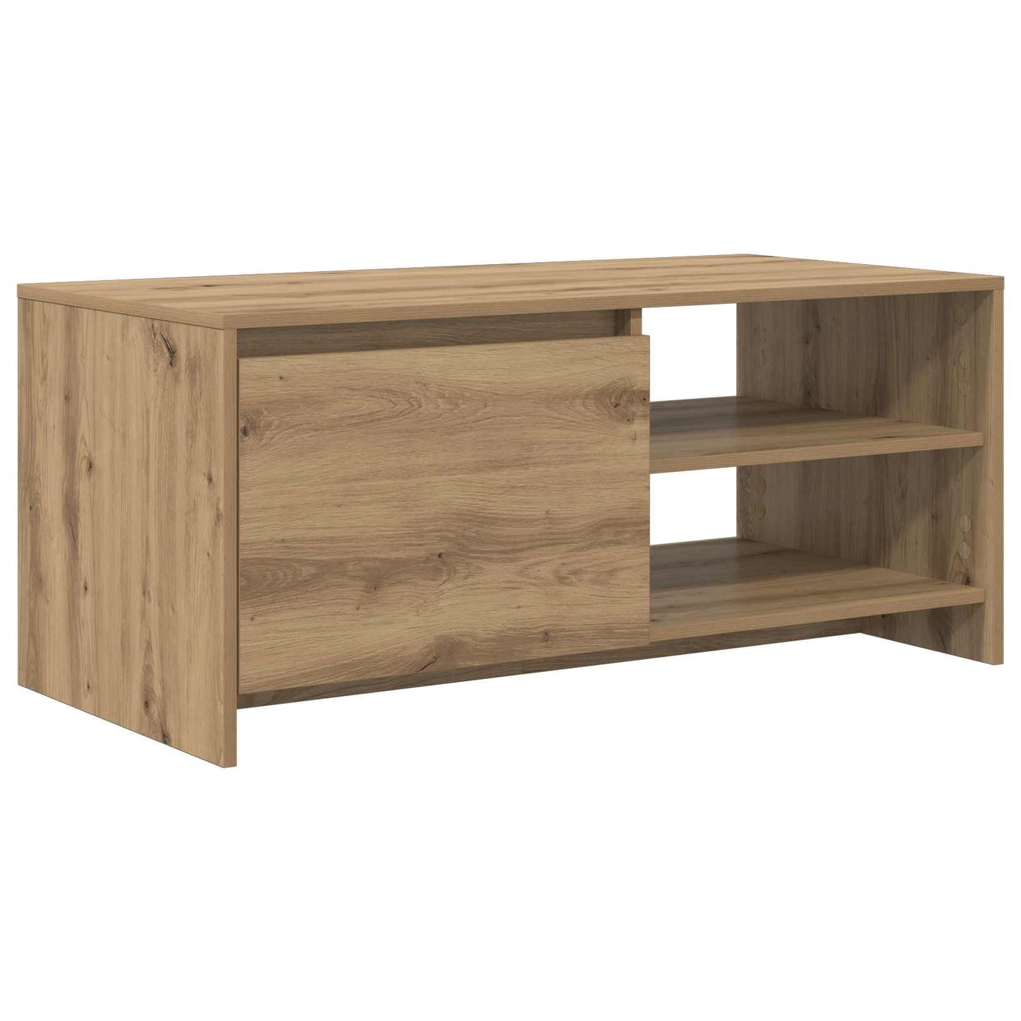 Salontafel Artisanaal eiken 102 x 50 x 45 cm Bewerkt hout