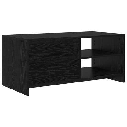 Salontafel Zwart eiken 102 x 50 x 45 cm Bewerkt hout