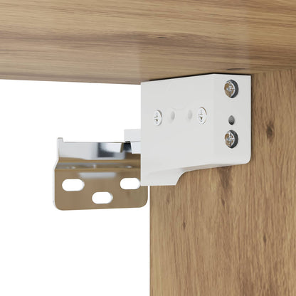 Wandkast 60 x 36,5 x 35 cm Bewerkt hout Artisanaal eiken
