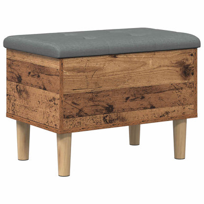 Opbergbank met kussen Eikenhout 62 x 42 x 46 cm Bewerkt hout