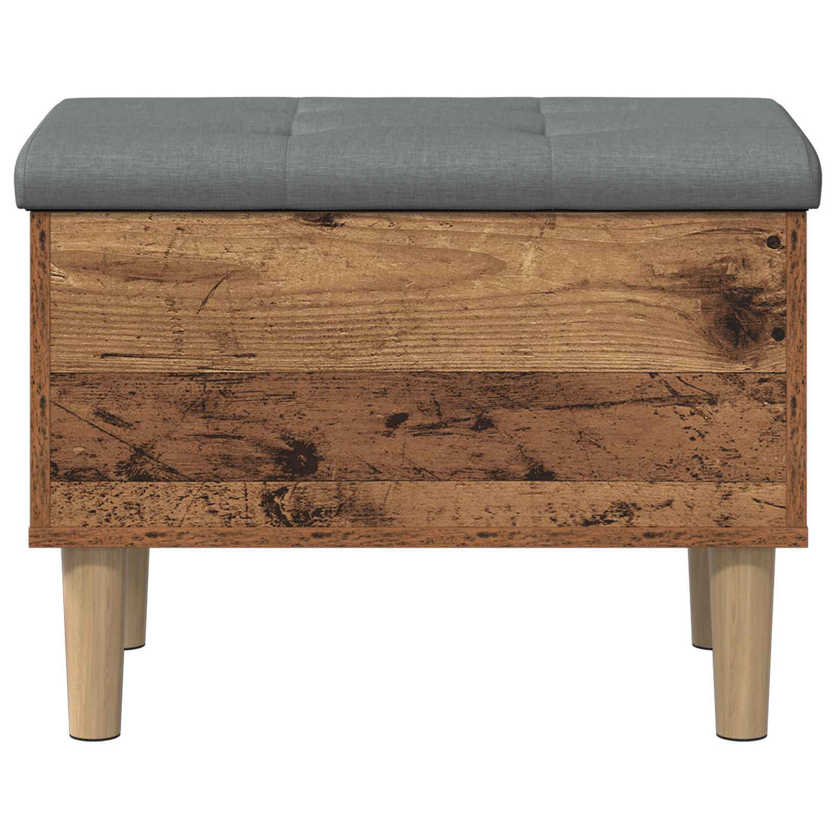 Opbergbank met kussen Eikenhout 62 x 42 x 46 cm Bewerkt hout