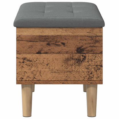 Opbergbank met kussen Eikenhout 62 x 42 x 46 cm Bewerkt hout