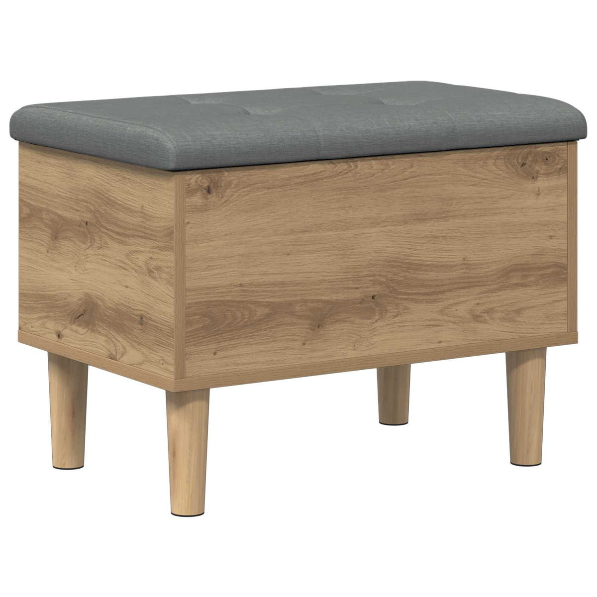 Opbergbank met kussen Artisanaal eiken 62 x 42 x 46 cm
