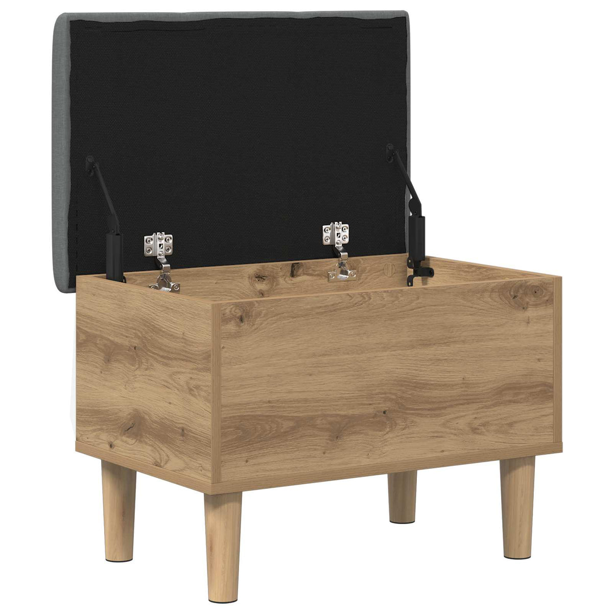 Opbergbank met kussen Artisanaal eiken 62 x 42 x 46 cm