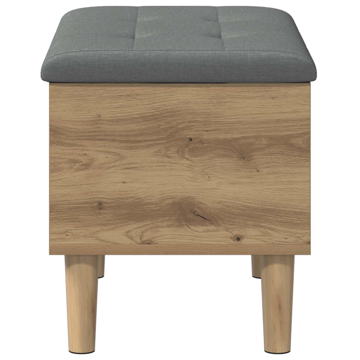 Opbergbank met kussen Artisanaal eiken 62 x 42 x 46 cm