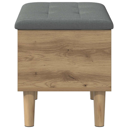 Opbergbank met kussen Artisanaal eiken 62 x 42 x 46 cm