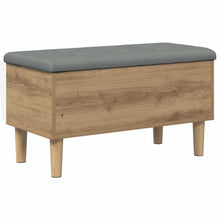 Opbergbank met kussen Artisanaal eiken 82 x 42 x 46 cm