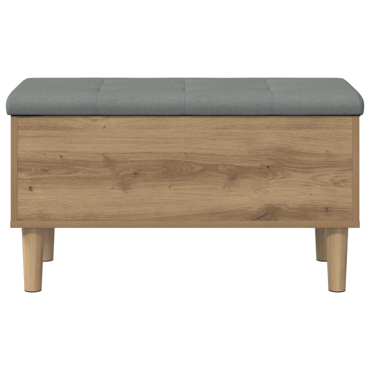 Opbergbank met kussen Artisanaal eiken 82 x 42 x 46 cm