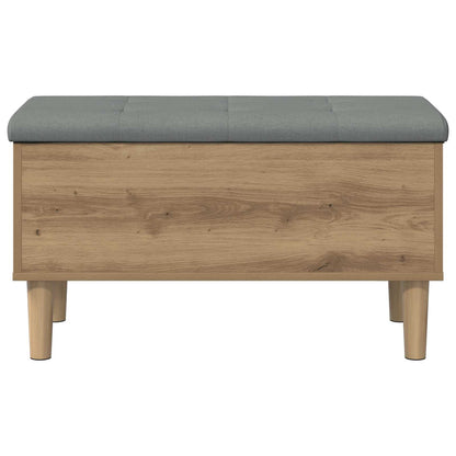 Opbergbank met kussen Artisanaal eiken 82 x 42 x 46 cm