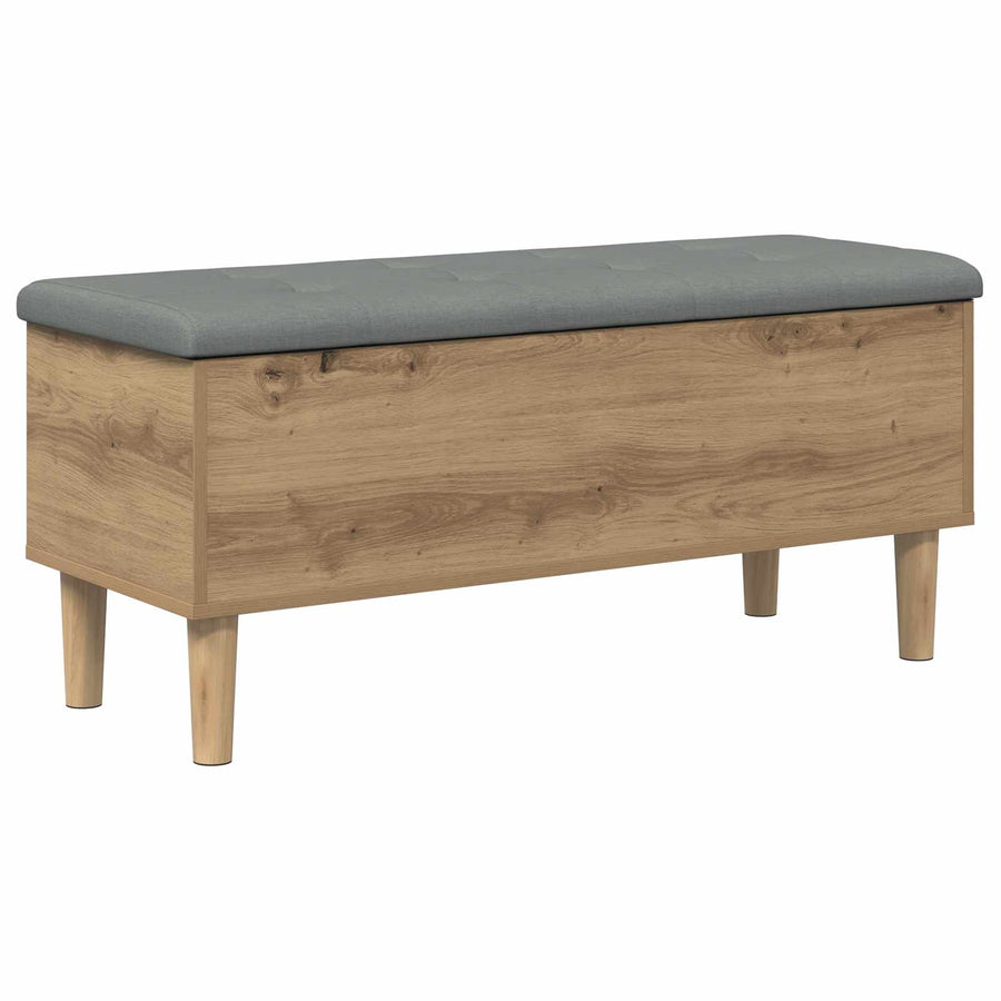 Opbergbank met kussen Artisan eiken 102 x 42 x 46 cm
