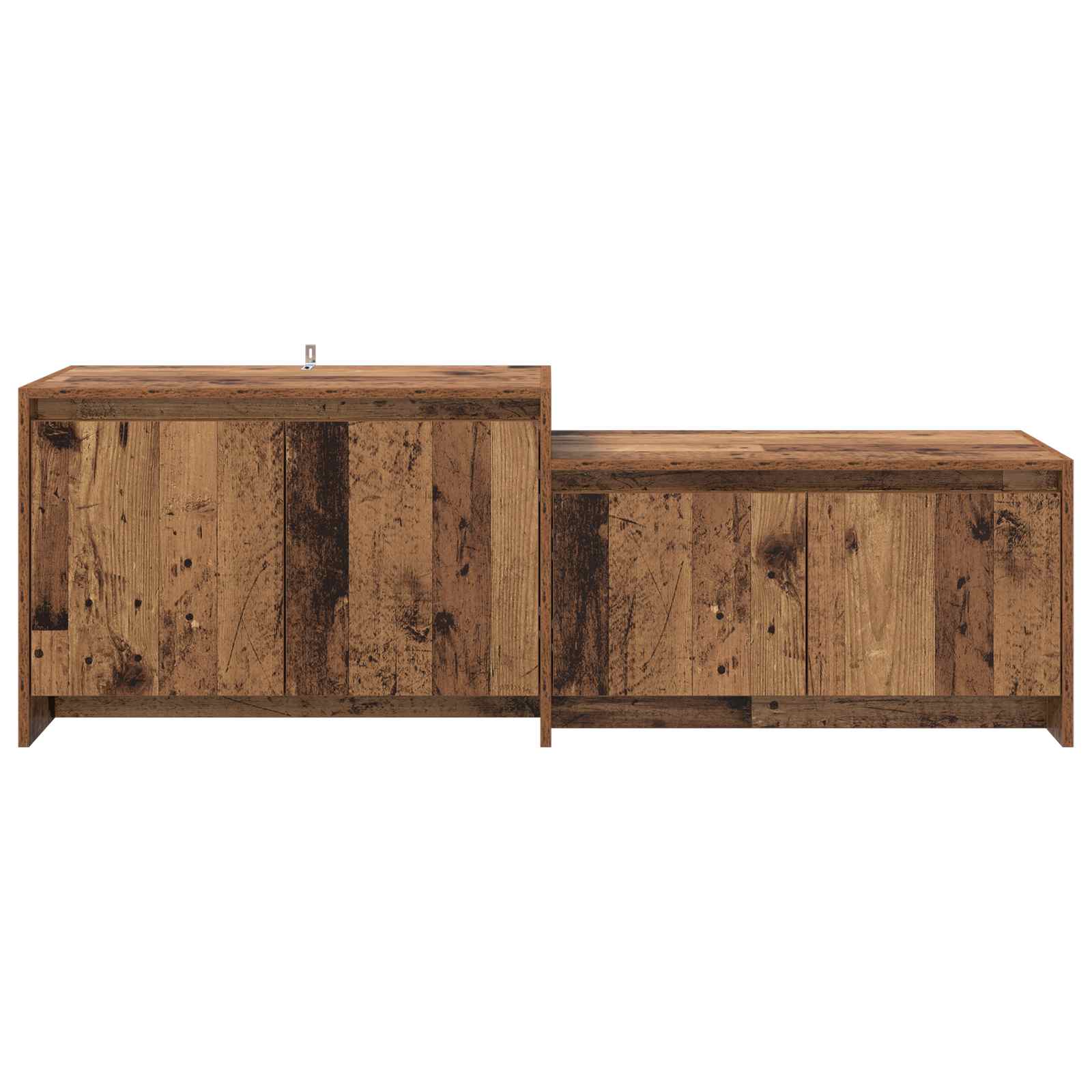 Tv-meubel 147 x 35 x 50 cm Eikenhout Bewerkt hout