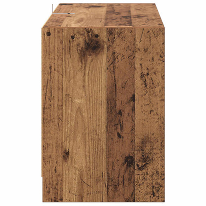 Tv-meubel 147 x 35 x 50 cm Eikenhout Bewerkt hout