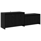 Tv-meubel 147x35x50 cm zwart eiken