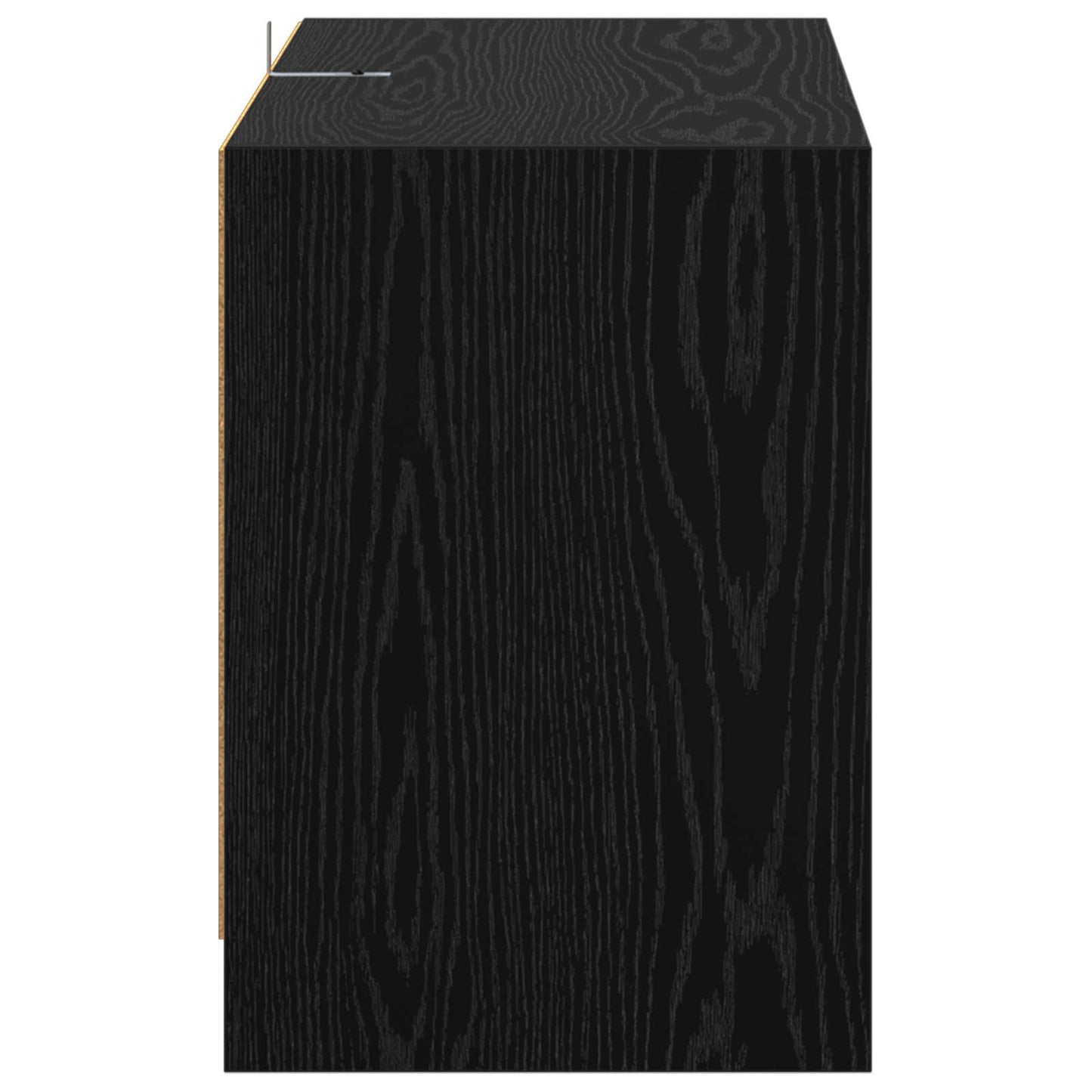 Tv-meubel 147 x 35 x 50 cm Zwart eiken Bewerkt hout