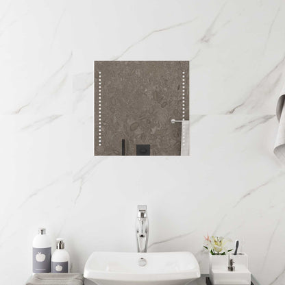 LED Badkamer Spiegel Transparant 40 x 40 cm gehard glas