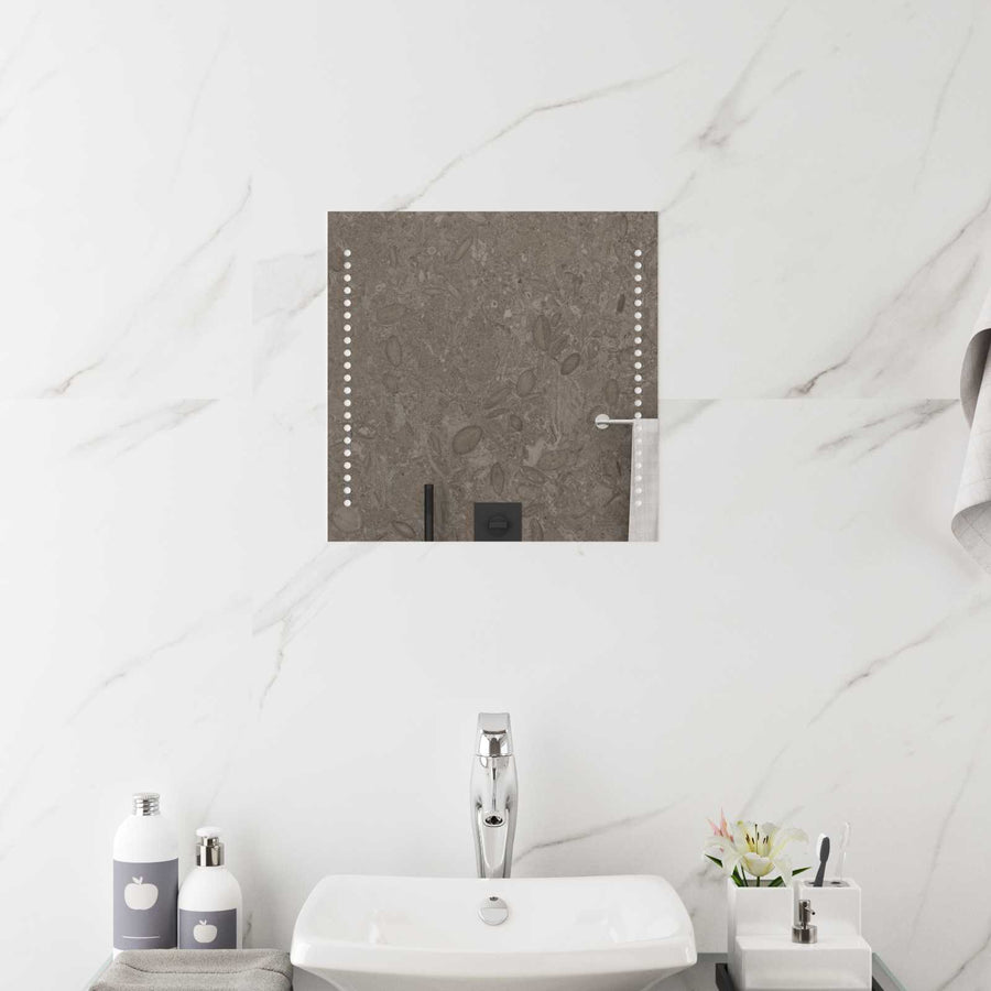 LED Badkamer Spiegel Transparant 40 x 40 cm gehard glas