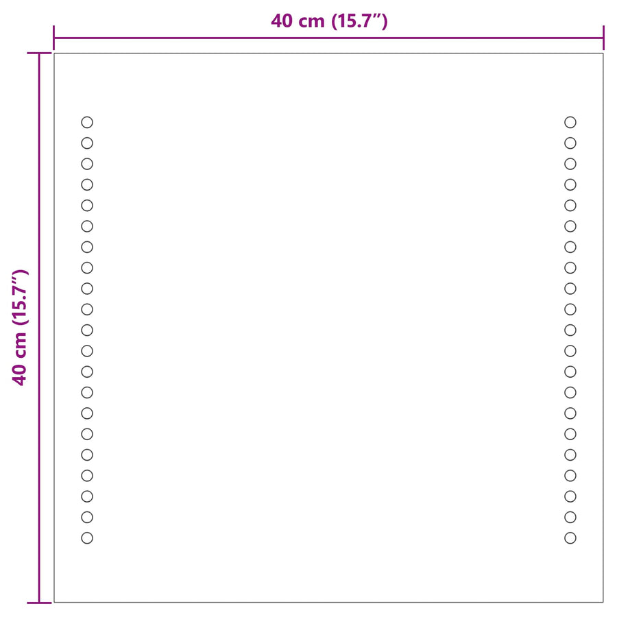 LED Badkamer Spiegel Transparant 40 x 40 cm gehard glas