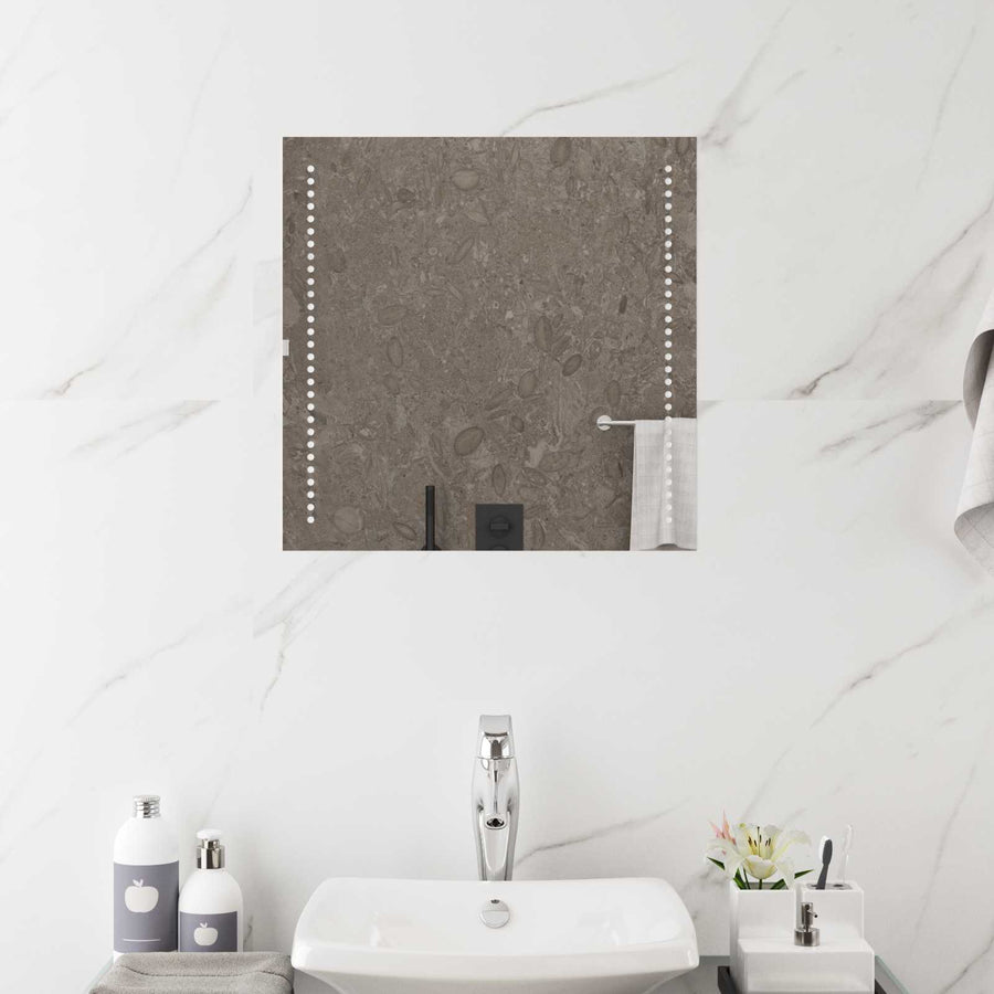 LED Badkamer Spiegel Transparant 50 x 50 cm gehard glas