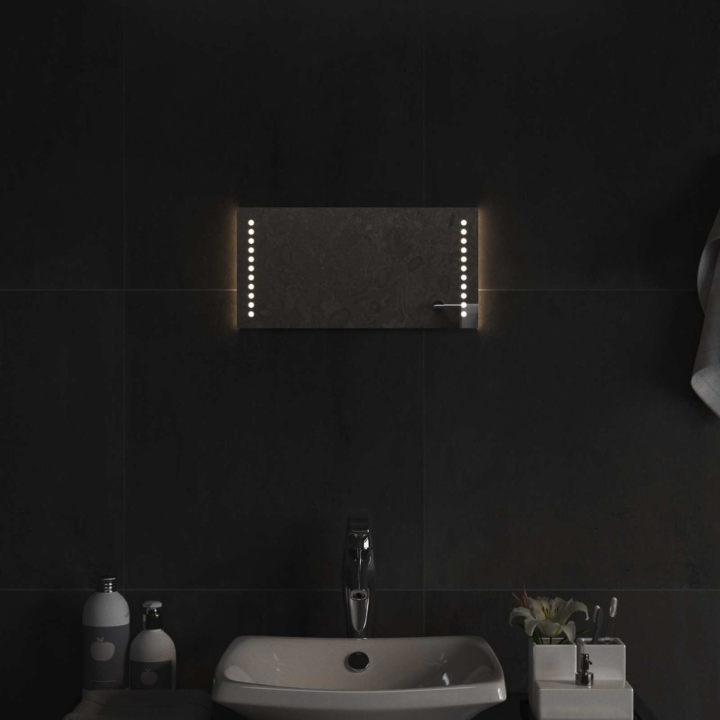 LED Badkamer Spiegel Doorzichtig 40 x 20 cm gehard glas