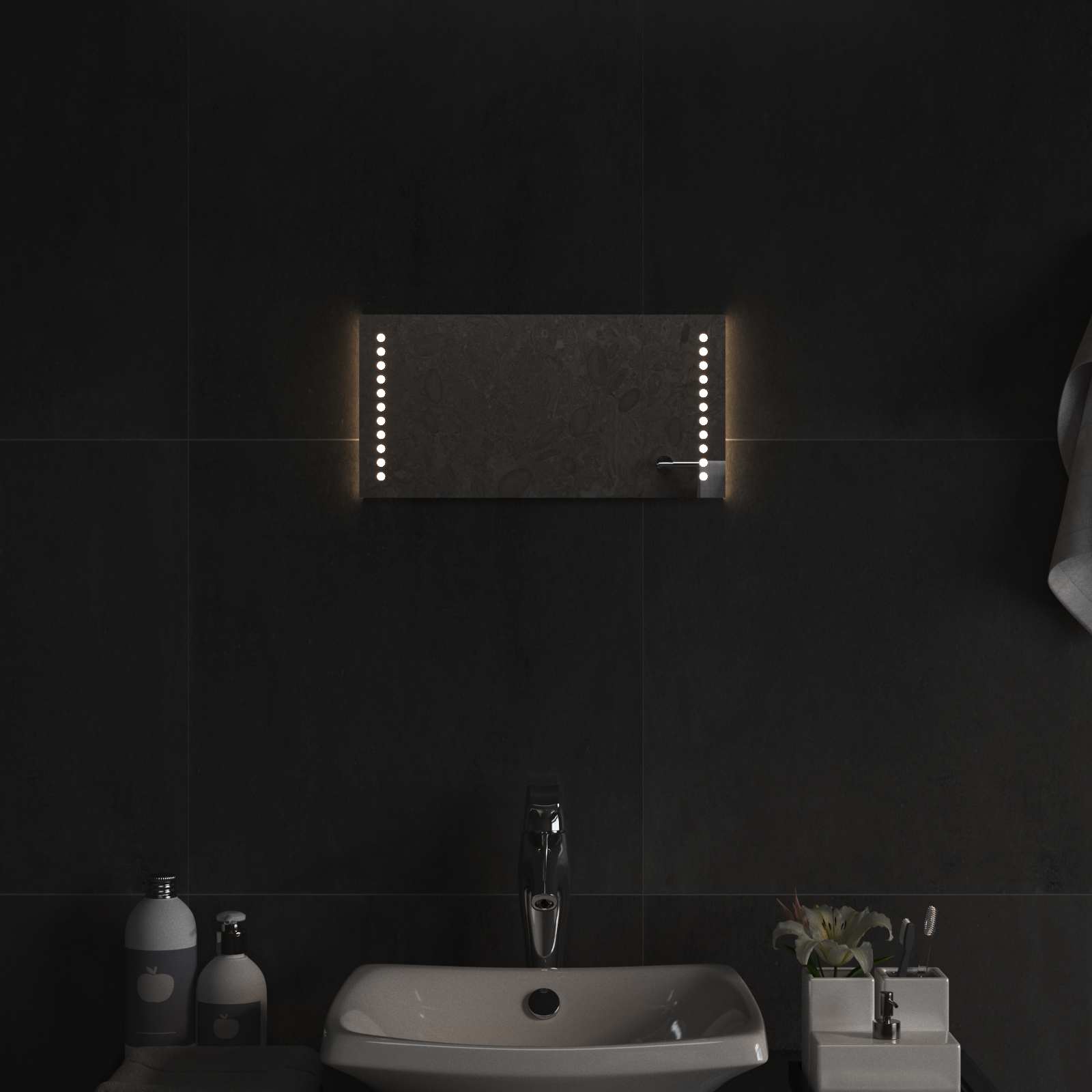 LED Badkamer Spiegel Doorzichtig 40 x 20 cm gehard glas