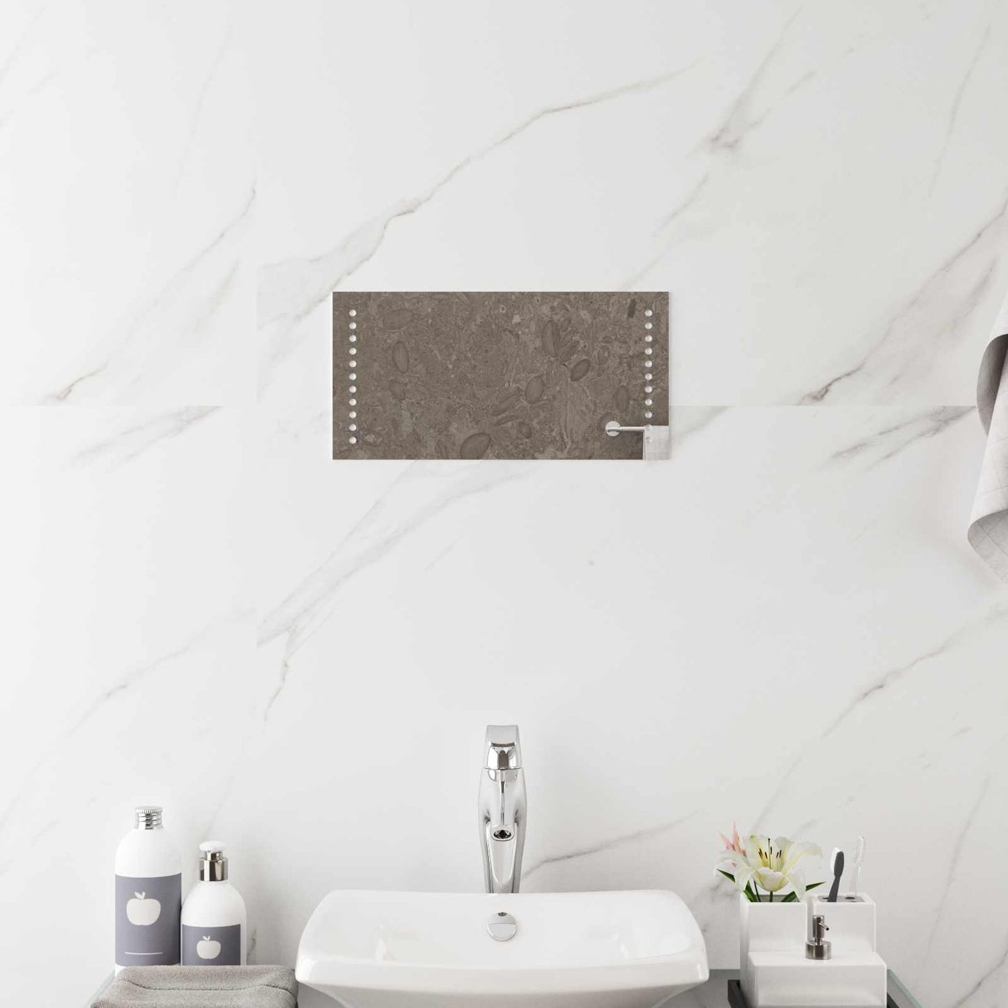LED Badkamer Spiegel Doorzichtig 40 x 20 cm gehard glas