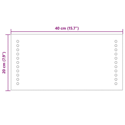 LED Badkamer Spiegel Doorzichtig 40 x 20 cm gehard glas