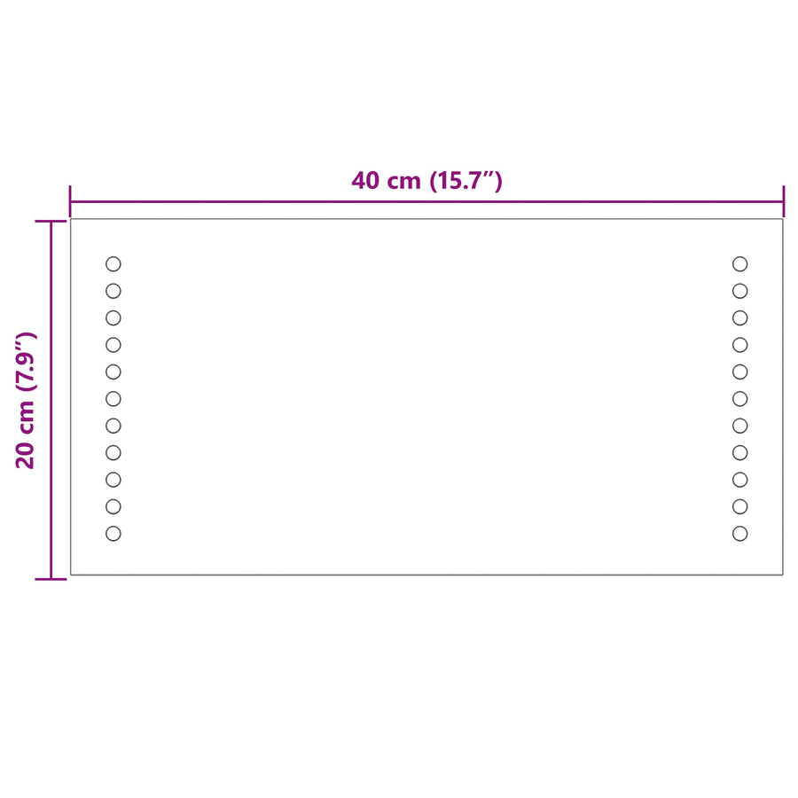 LED Badkamer Spiegel Doorzichtig 40 x 20 cm gehard glas