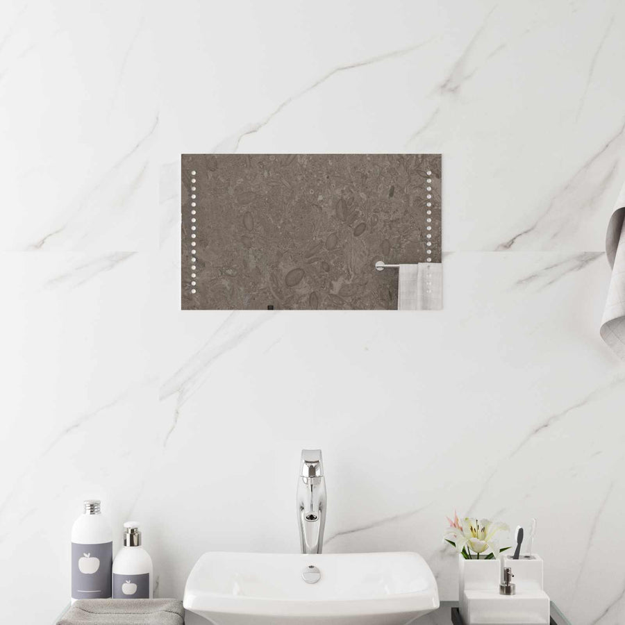LED Badkamer Spiegel Doorzichtig 50 x 30 cm gehard glas