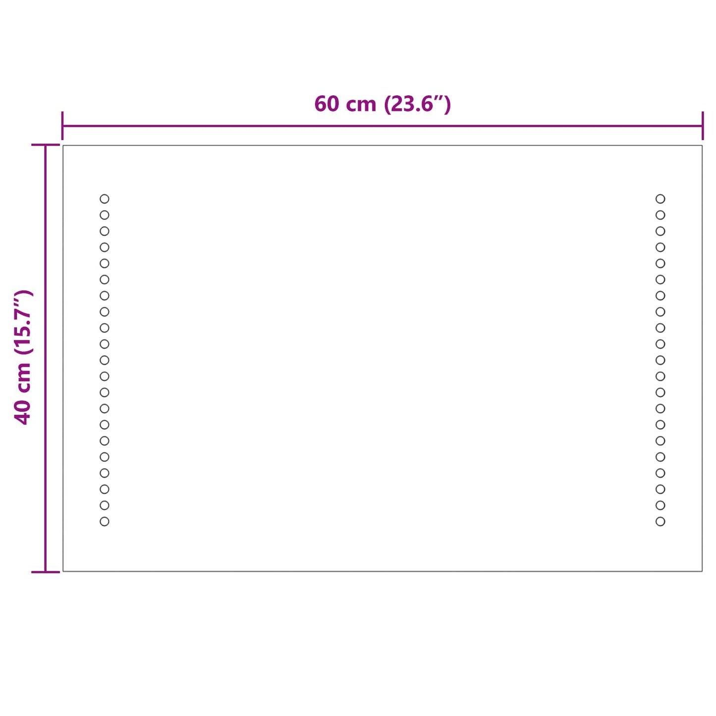 LED Badkamer Spiegel Doorzichtig 60 x 40 cm gehard glas