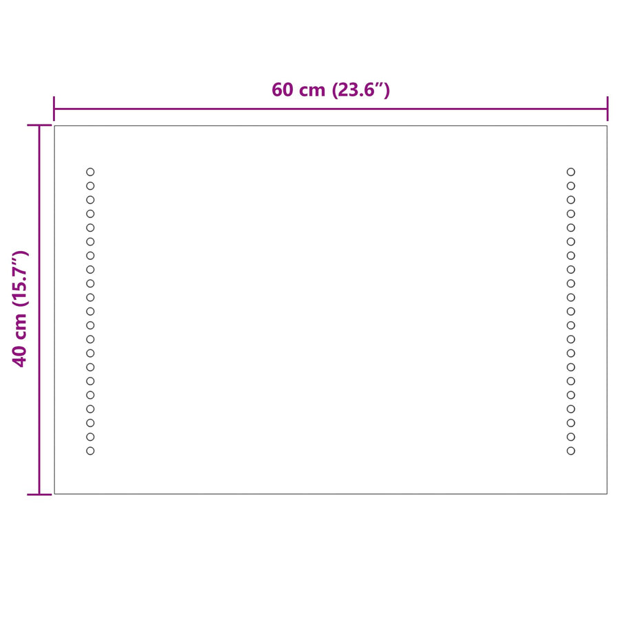 LED Badkamer Spiegel Doorzichtig 60 x 40 cm gehard glas