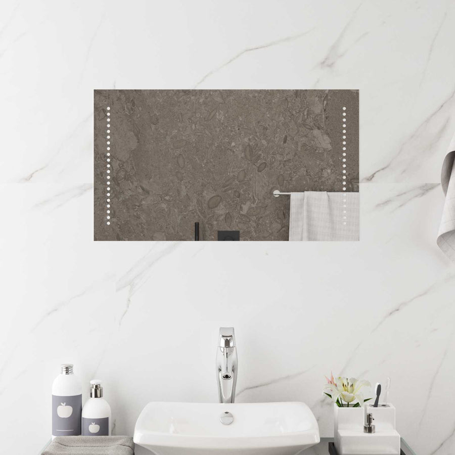 LED Badkamer Spiegel Doorzichtig 70 x 40 cm gehard glas
