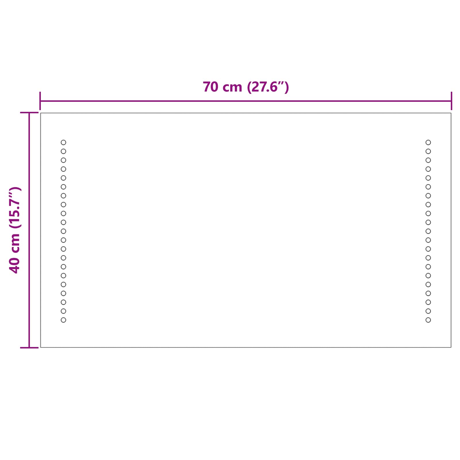 LED Badkamer Spiegel Doorzichtig 70 x 40 cm gehard glas