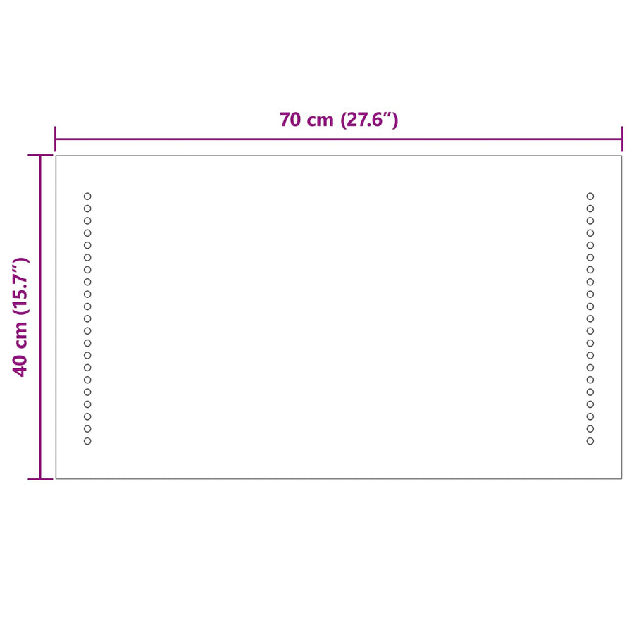 LED Badkamer Spiegel Doorzichtig 70 x 40 cm gehard glas