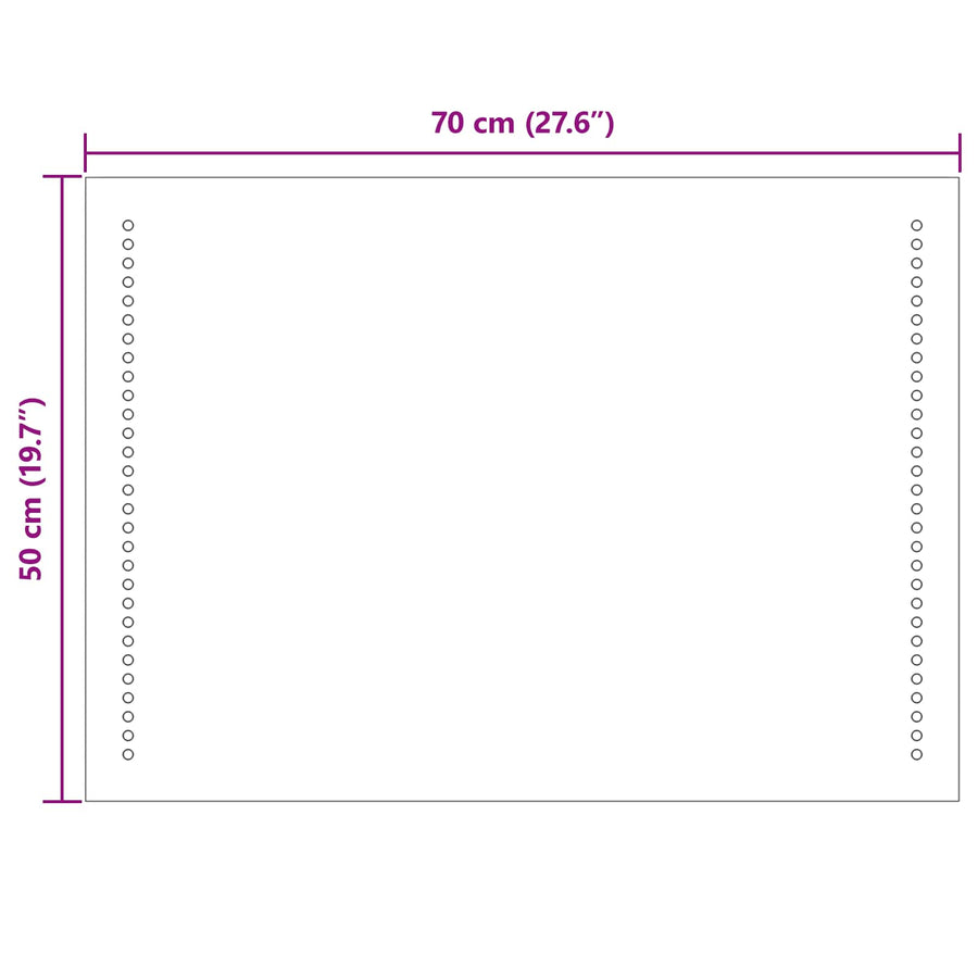 LED Badkamer Spiegel Doorzichtig 70 x 50 cm gehard glas