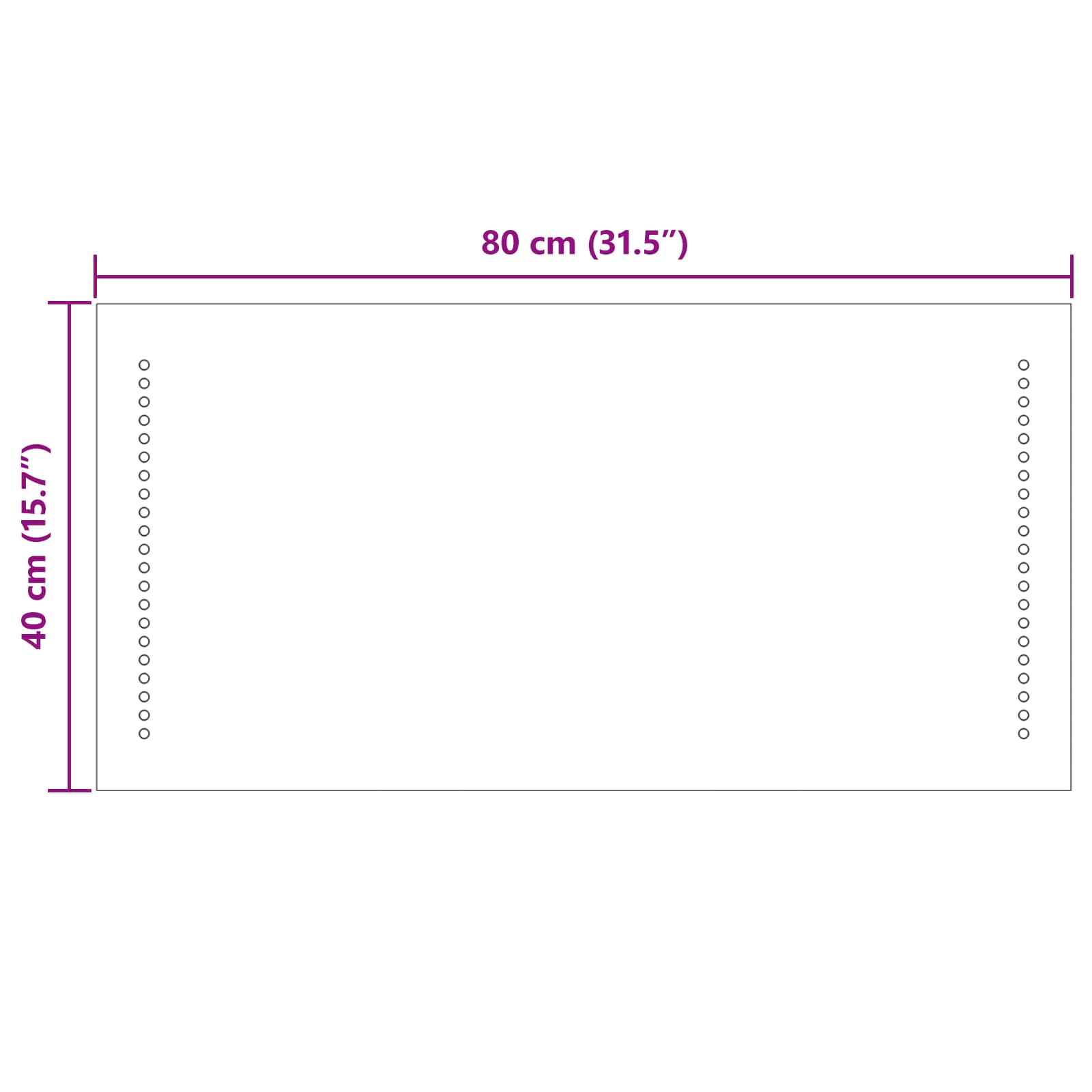 LED Badkamer Spiegel Doorzichtig 80 x 40 cm gehard glas