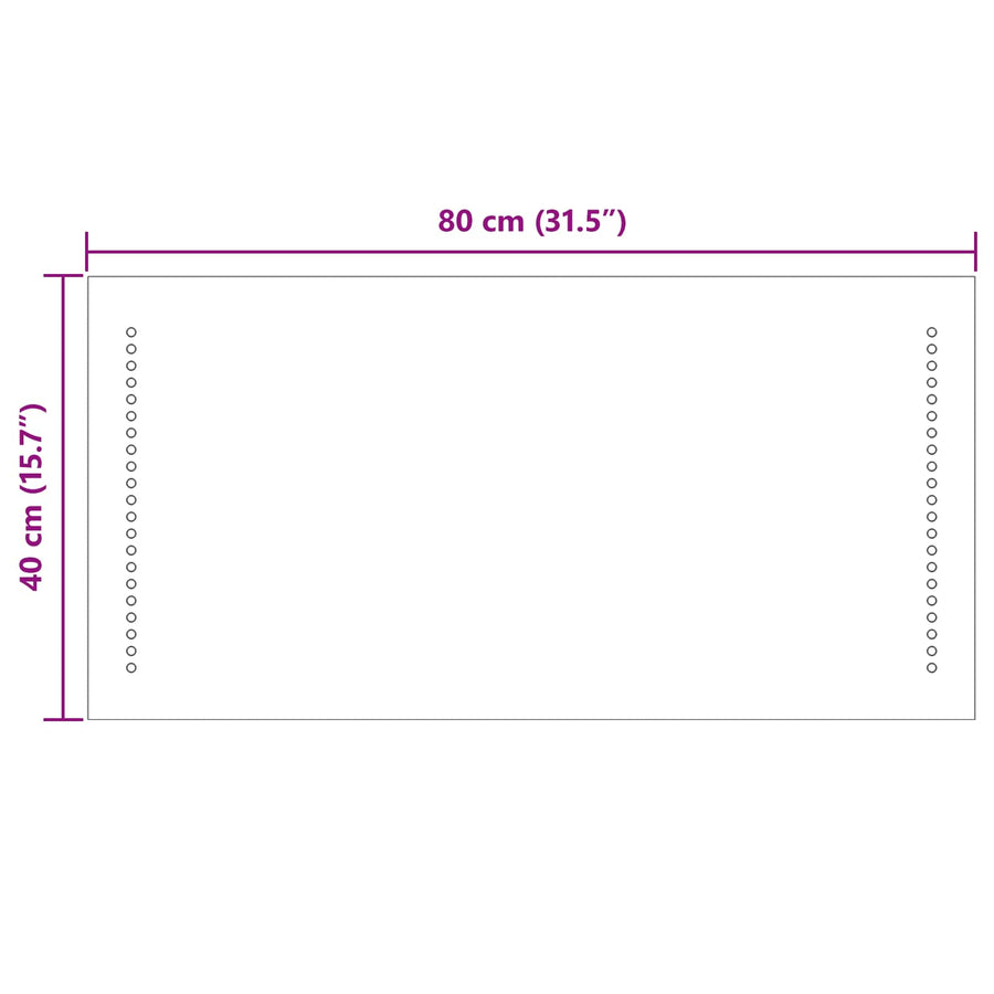 LED Badkamer Spiegel Doorzichtig 80 x 40 cm gehard glas